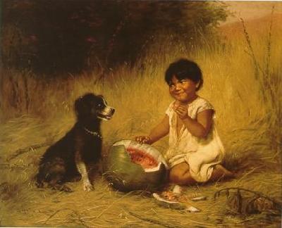 Grace Hudson watermelon oil painting image